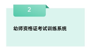 幼师资历证测验练习体系